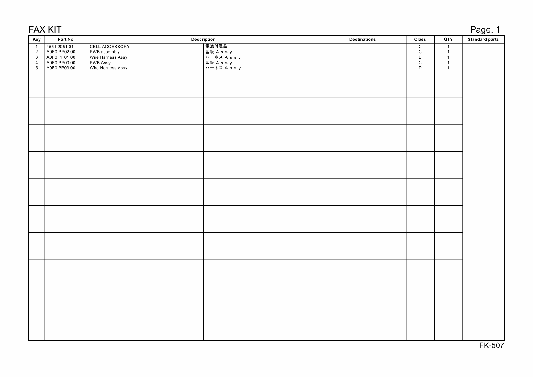 Konica-Minolta Options FK-507 A0F0 Parts Manual-6